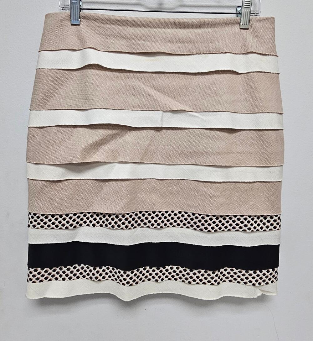 White House Black Market Womens Multicolor Tiered Mini Skirt-Size 8